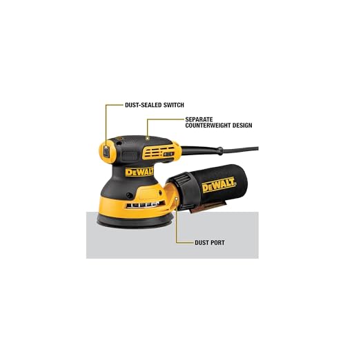 DeWalt Random Orbit Sander - Variable Speed 5-Inch, Model DWE6423, Corded Power Tool
