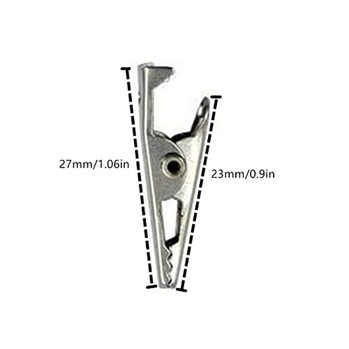 40Pcs Metal Alligator Clips1.06in/ 27mm, Crocodile Clamps Spring Clamps Test Line Crocodile Clips for Laboratory Electric Testing Work and Cable Lead Clip