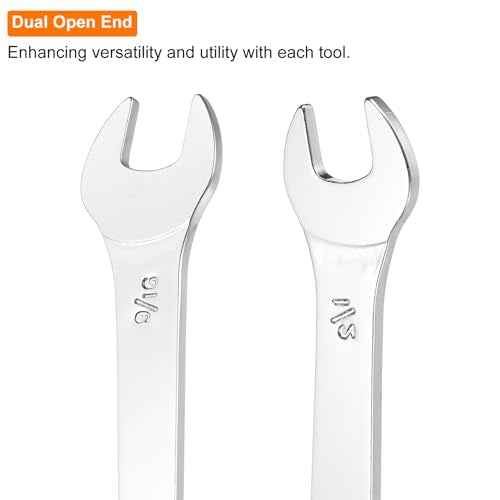 HARFINGTON 2pcs Thin Open End Wrenches SAE, 1/2x9/16 Inches, Slim Wrench Tool for Tight Spaces Repair