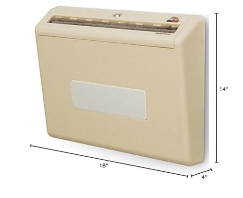 Locking Wall Mount Drop Box, 18" W x 4" D x 14" H, Putty