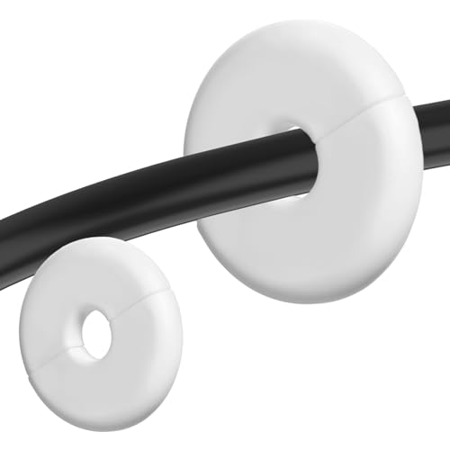 White Wall Grommets for Cables 2-Pack - Cable Pass Through Covers for Starlink & Wires