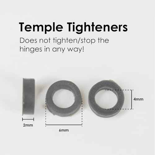 Eyeglass Temple Tighteners | 10 Pieces (5 Pairs) | Black