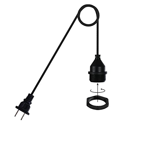 10FT Waterproof Outdoor Electric Light Socket with Wire - E26/E27 Plug, Heavy Duty, IP65