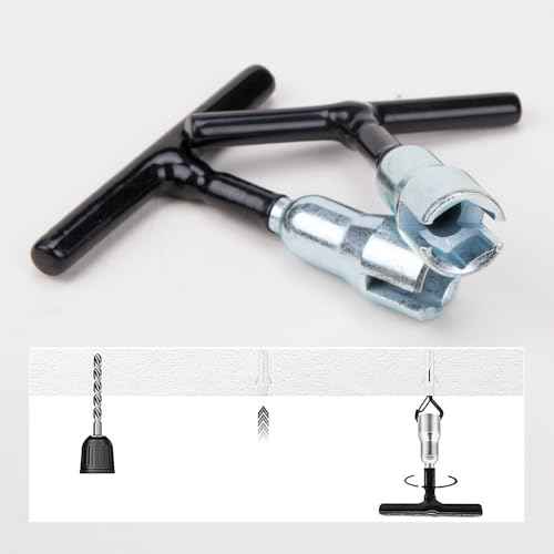 2Pcs Portable Wing Nut Driver Reliable Manual T-Handle Tightening Tool for Eye Screws,C-Hook Bolts,Q-Hangers & Screw Hooks Hand Tool for Quick & Easy Installation