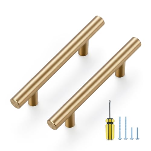 Ravinte 3 Inch Center Champagne Bronze Cabinet Handles Pack of 30