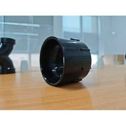 Lesso 2 pack ABS Female Adapter (HUBxFIPT) - 2 Inch Black ABS Female Pipe Fitting, Quick Installation with Leak-Proof, Multi-Purpose Use for Plumbing/Irrigation/Hydroponics (Wide Compatibility)