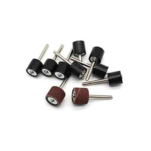 TEMO 10 pc 1/2 Inch Rubber Mandrel Sand Drum Holder 1/8 Inch Shank for Dremel Rotary Tools