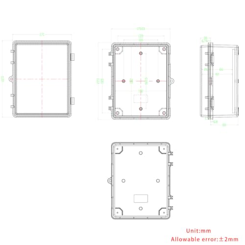 Qukipet IP67 Waterproof Electrical Junction Box Black 8.7 x 6.7 x 4.3 Inches