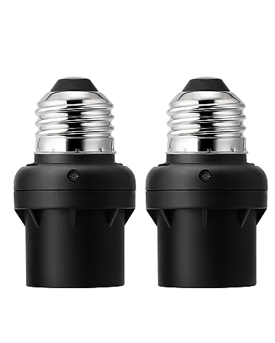 Dewenwils 2 Pack Black Light Sensor Socket, Dusk to Dawn Outdoor Light
