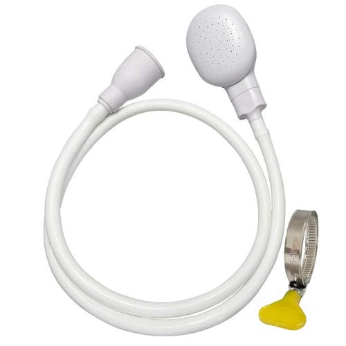 U-BCOO White Portable Shampoo Sink Spray Hose 1M/41.5IN for Hair, Baby & Pet Bathing