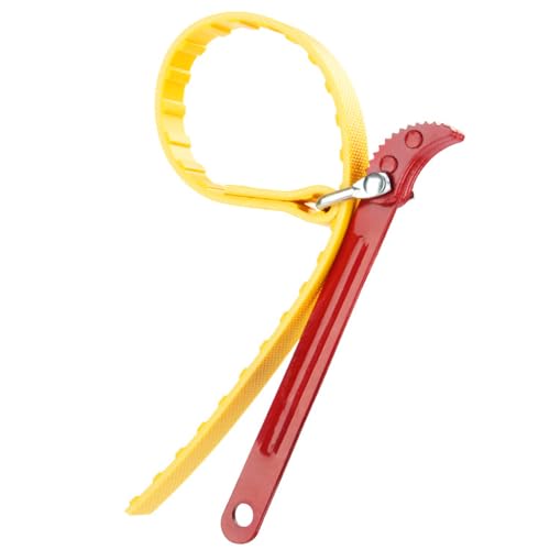 8 Inch Belt Strap Wrench, Multi-Purpose Adjustable Wrench for Water & Oil Filter Replacement, Steel Handle, PVC Pipe Joints