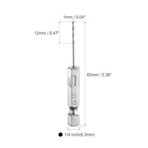 HARFINGTON 4pcs M35 High Speed Steel Cobalt Twist Drill Bit 1mm/0.04" Dia with Quick Change 1/4" Hex Shank Jobber Drill Bit for Metal, Steel, Copper, Aluminum, Zinc Alloy