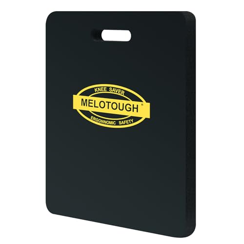MELOTOUGH Kneeling Pad for Work Portable 1.1" Thick NBR Foam Kneeling Pads for Mechanics, Plumbers, Electricians & Gardening (Black)