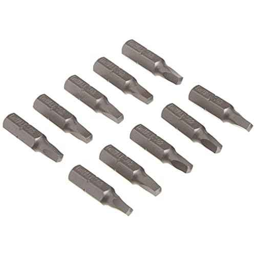 DEWALT DW2202B10 #2 Square Recess 1-Inch Bit Tip (10-Pack), Silver