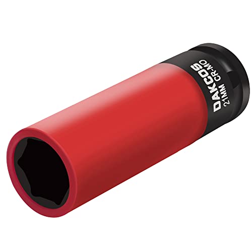 21mm Impact Lug Nut Socket, 1/2 inch Drive, With Protective Sleeves,CR-MO