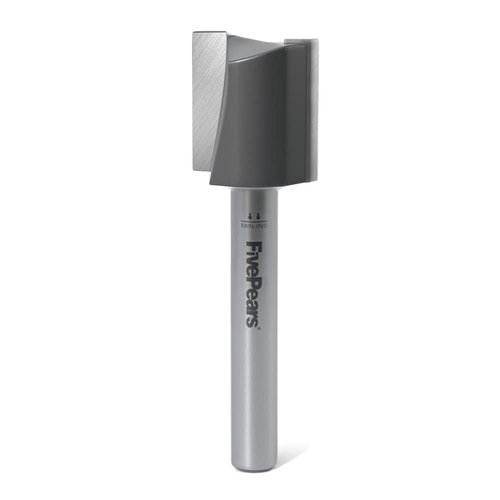 FivePears Straight Router Bits 1/4 Inch Shank Double Flute, 3/4 Inch Cutting Diameter, 3/4 Inch Cutting Length, Used for Create Groove, Dado or Hollow