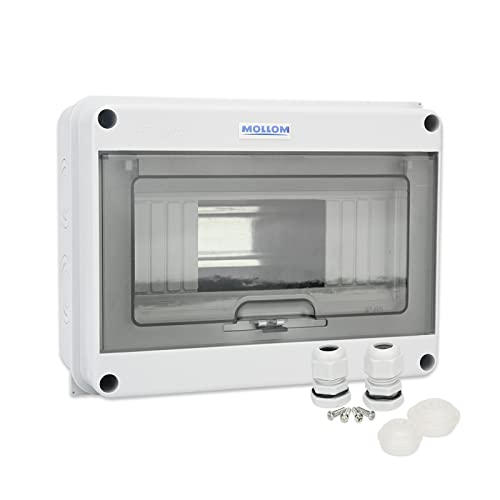 MOLLOM 8-Way Circuit Breaker MCB Distribution Box Waterproof IP65 200x155x92mm