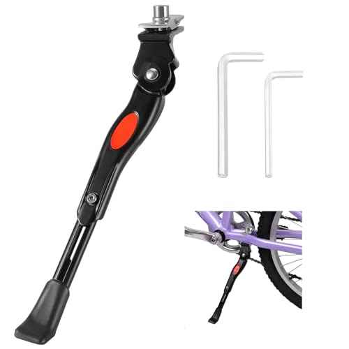 Adjustable Bike Kickstand for Kids 16-20 Inch Bicycles - Rustproof Aluminum Alloy with Anti-Slip Foot, Easy Installation, Durable Bicycle Stand