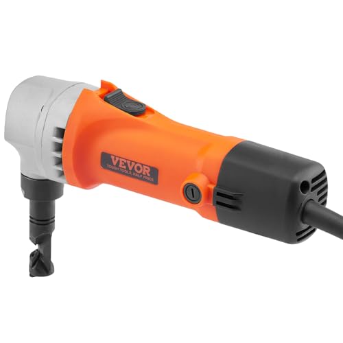 VEVOR Sheet Metal Nibbler, 550W, 2200 RPM Speed, 360 Degree Rotation Electric Nibbler Metal Cutter, Lightweight, Straight Curve and Circle Cutting for Stainless Steel, Aluminum, Plastic, Wood Board