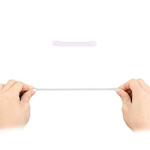 YR Soft Silicone Eyeglasses Temple Tips Sleeve Retainer, Anti-Slip Elastic Comfort Glasses Retainers for Spectacle Sunglasses Reading Glasses Eyewear, 5 Pairs -Clear