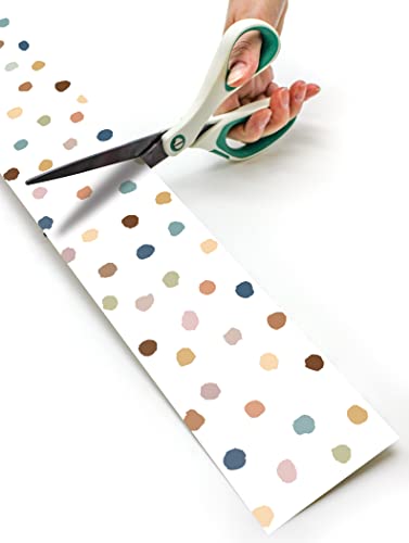 Teacher Created Resources Painted Dots Classroom Border Trim, Straight Rolled Edging, 50ft