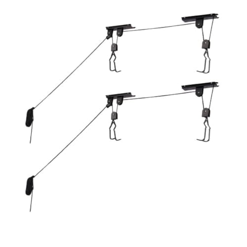 2-Pack Bicycle Hoist Garage Storage Lift with 100 lb Capacity - Rad Cycle