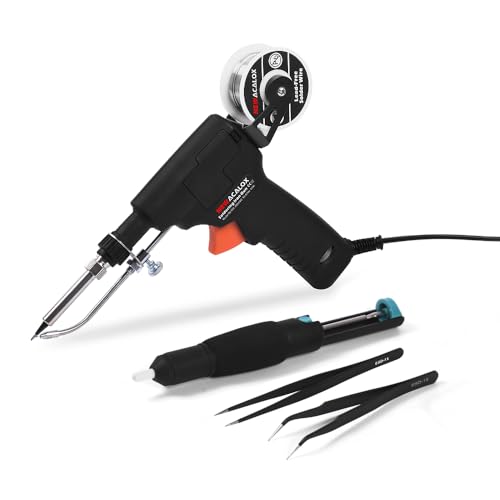 Soldering Iron Kit Electric Solder Guns Set 80W Precision Electronics Tools for Jewelry Making, Stained Glass, PCB Wire Repair, Adjustable 500-896¡ÆF, One-Handheld Automatic Send Tin Feed