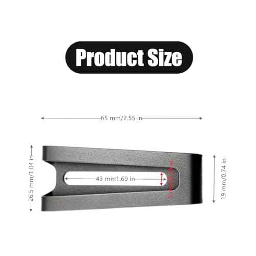 1 Set Kydex Belt Clip Professional Metal Holsters Waist Clips with Screws, Black