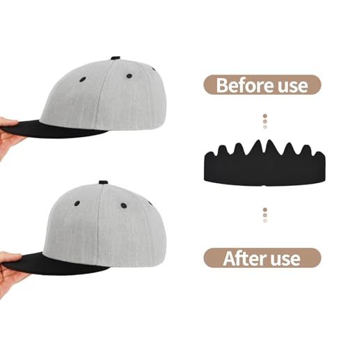 20 PCS Baseball Caps Inserts, Felt Reusable & Washable hat liners sweat protection,sweat liners for baseball caps,hat shaper, hat insert to keep shape, golf hat sweat liner(Black & White)