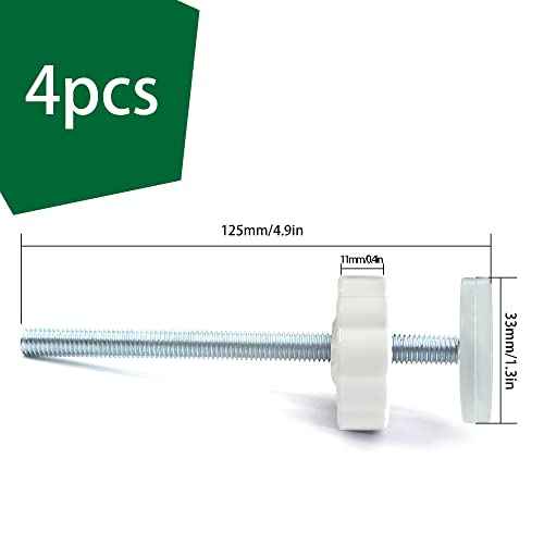 Vmaisi 8MM Pressure Gates Threaded Spindle Rods, Baby Gates Accessory Screw Bolts Kit Fit for All Pressure Mounted Walk Thru Gates 4 Pack