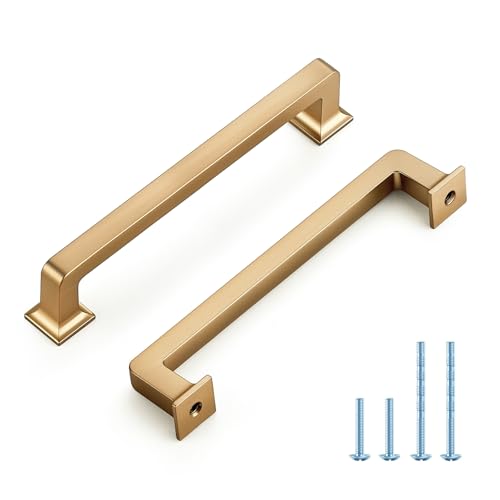 HOME EDIT Champagne Bronze 5-Inch Cabinet Handles Zinc Pulls 10 Pack, Center 5"