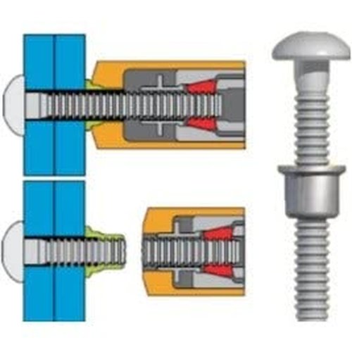 MGP98T-R6-20G, Huck Magna-GR Lockbolts, 0.187 Inch Diameter, (0.312-1.250 Inch GR), Rivet HD, Carbon Steel Material,