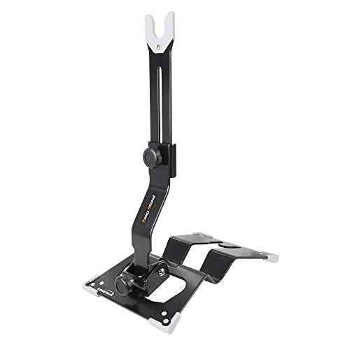 Ibera Heavy-Duty Bike Stand for 20"-29" - Bicycle Stand for Fat Tire Wheels with Non-Scratch & Foldable Design - Adjustable Height & Floor-Mounted Bicycle Storage for Garage, Home or Workshop