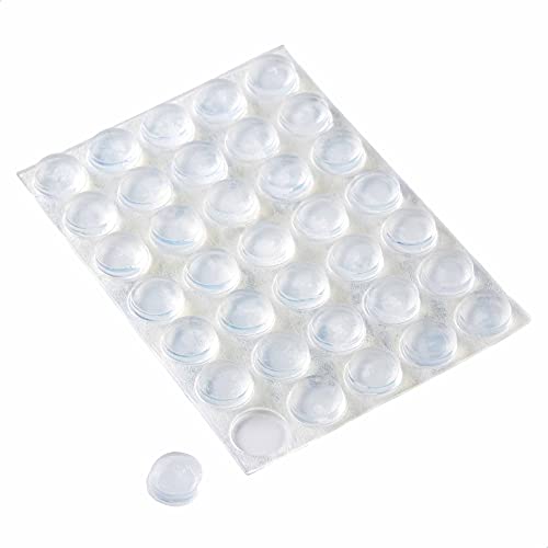 Clear Self-Adhesive Rubber Bumpers for Cabinets & Drawers, 300 Pcs