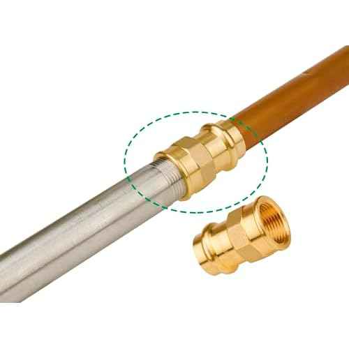 WHK 10 Pack 3/4" Press Propress x 3/4" NPT Female Adapter Fittings Pressure Cooper Conenct to Female NPT Pipe£¨Lead-Free brass)