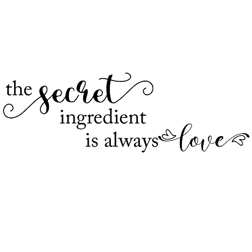 The Secret Ingredient is Always Love Vinyl Kitchen and Dining Room Inspirational Quotes Wall Stickers Home Decor