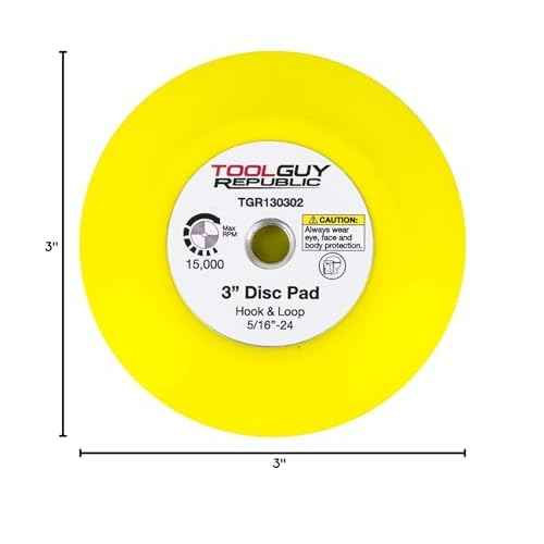 TGR 3" Hook and Loop Sanding Backup Pad 5/16-24 Female Thread