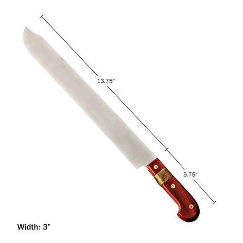 Heavy Duty Machete Knife - 18.5” Full Tang Machete for Cutting Trees Heavy Duty Yard Work, Bushcraft Gear, Gardening Hunting or Camping - Stainless-Steel Blade and Leather Sheath by Kings County Tools