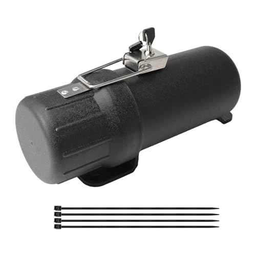 Universal Motorcycle Tool Tube,Motorcycle Storage Box Waterproof - Black(with Lock)