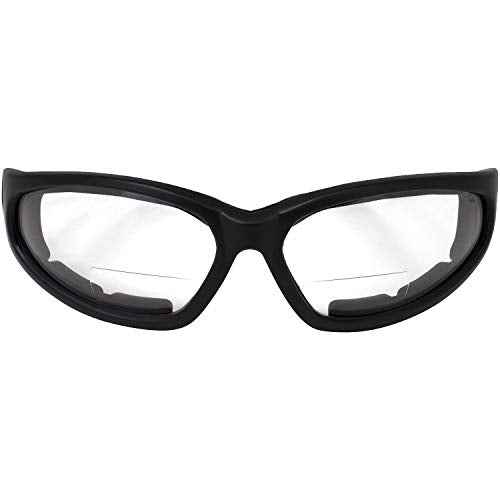 Global Vision Eyewear Hercules Anti-fog Safety Glasses with EVA Foam 2 Pairs 1.5 Bifocal (1 Clear, 1 Smoke)