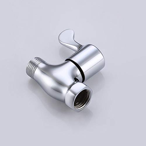 Weirun Chrome Shower Head Shut Off Valve with Brass Construction & Water Pressure Regulator