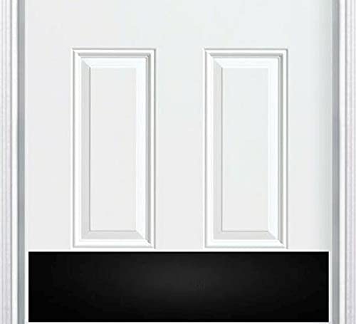 Deck The Door - Door Kick Plate - Elegant Accent & Durable Protection - Anodized Aluminum - Includes Easy Self-Adhesive - 6x34", Satin Black
