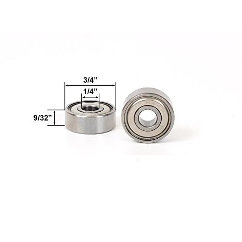YONICO Router Bits 1/4-Inch Inner Diameter Shank Bearing 3/4-Inch OD X 1/4-Inch ID X 9/32-Inch Height