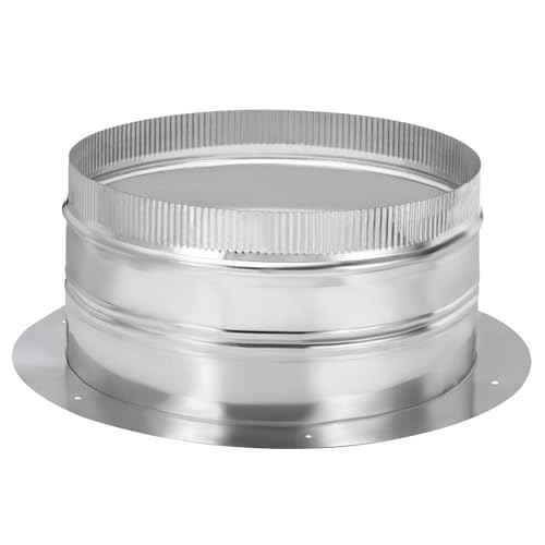 PATIKIL 12" Round Duct Collar, Galvanized Duct Connector Flange Pipe Collar Take Off Collar for Flexible or Rigid Ducts, Heating Cooling Ventilation Exhaust Fan Vent Systems