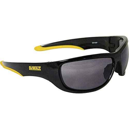 DEWALT DPG94-2C Dominator¢â Z87+ Safety Glasses ? Black Full Frame & Smoke Lens ? Rubber Temples & Nosepiece ? 1 Pair
