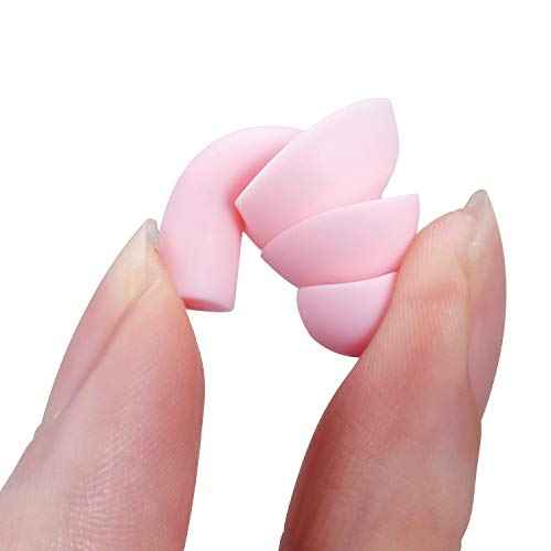 Bememo 6 Pairs Reusable Corded Earplugs Noise Reduction Silicone Ear Plugs with Case Waterproof Earplugs Sound Blocking Hearing Protection for Shooting Sleeping Snoring Swimming Study Sports