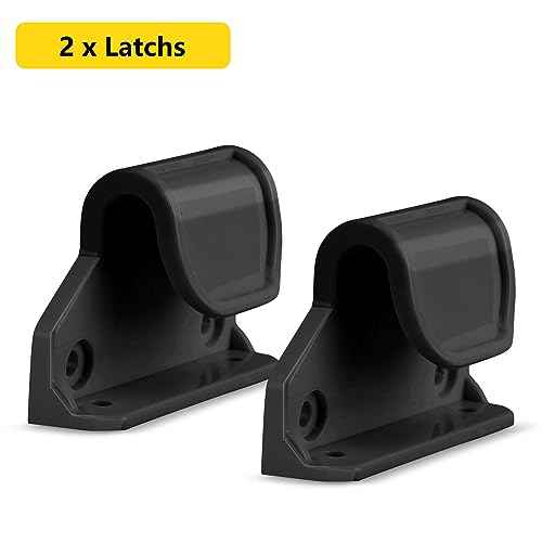 Retractable Baby Gate Replacement Parts, 55" W x 33" H Likzest Retractable Baby Gate Extensions (Including 2 x Latches + 2 x Brackets + 1 Set of Screws) for Retractable Gate (Black)