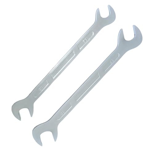 Thin Wrench, 2PCS 45¡Æ Angle Head Double Open-End Wrenches Set Metric 14mm 15mm 17mm 19mm for Repair (Thickness:4mm)