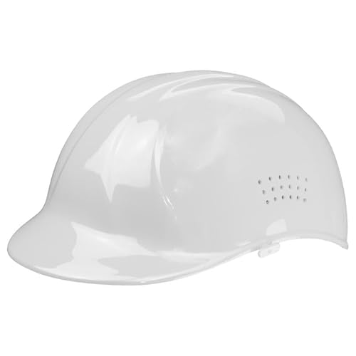 Delta Plus ERB Safety 67BCT Bump Cap with Tab WEL19471WH - Lightweight Head Protection for Work, Construction, & Home Improvement, Ideal for Low-Impact Safety, White