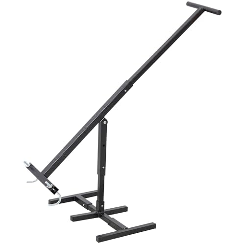 Manual Trash Compactor for 32-170 Gallon Cans - Steel Handle, No-Electric Waste Compacting Tool